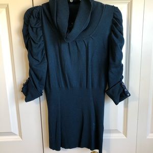 Turquoise cowl neck sweater